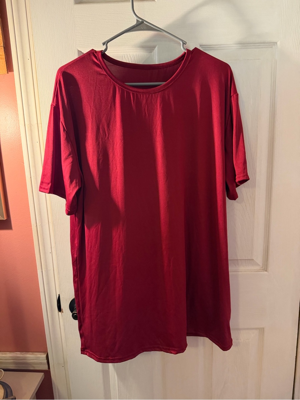 Women's Classic Crew Neck T-Shirt - dark Red/burgundy 2xl